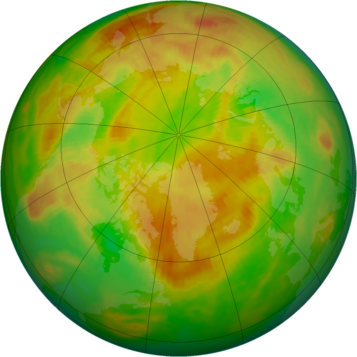 Arctic ozone map for 18 May 1989